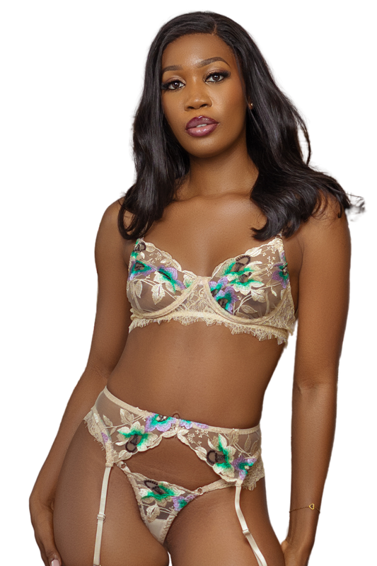 Bloom Embroidered Lingerie Gift Set