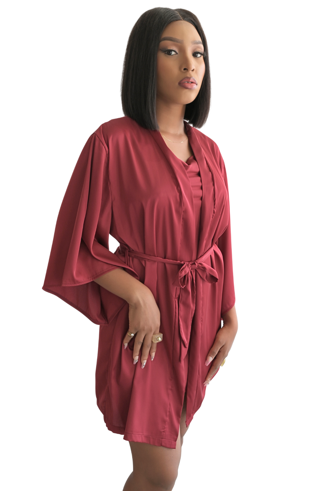 Emma Satin Robe Gift Set