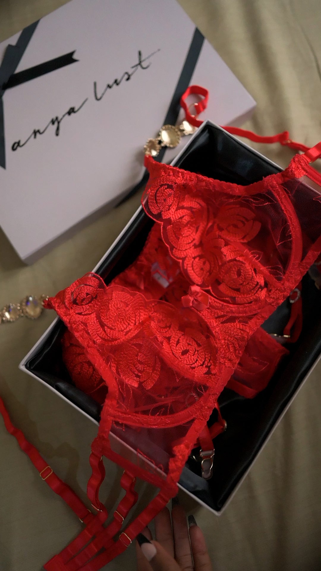 Red lingerie set